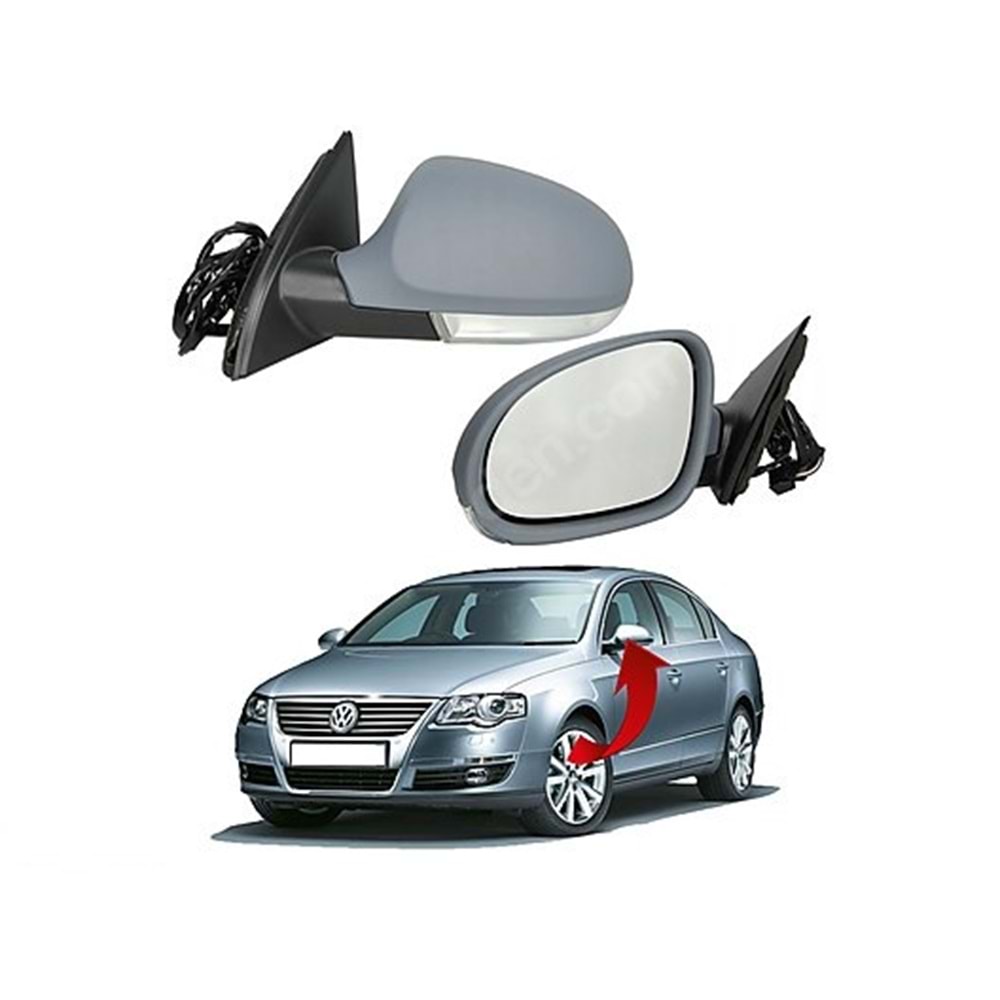 AYNA KOMPLE SOL CEVRE AYDINLATMALI PASSAT 2005-2011 GKL