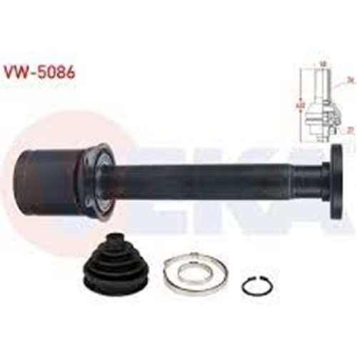 AKS KAFASI SAG ON IC VOLKSWAGEN TRANSPORTER V 1.9 TDI 26X28X50 UZUNLUK 268.5mm 2003-2011