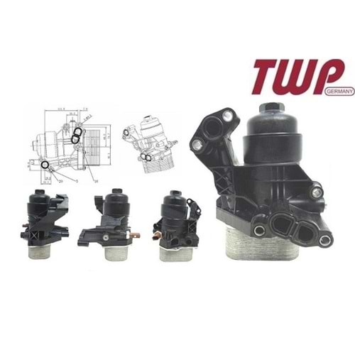 YAĞ FİLİTRE KÜTÜĞÜ + SOĞUTUCU 2.0 TDI CXE CXF DAU CXH T8 PASSAT SUPER B TWP